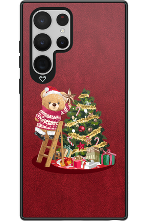 Christmas Bear (Burgundy) - Samsung Galaxy S22 Ultra