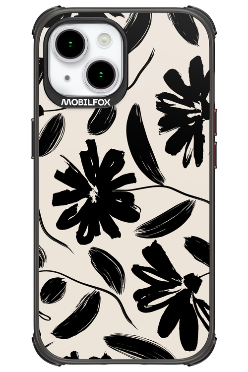 Monochrome Flowerss 2.0 - Apple iPhone 15