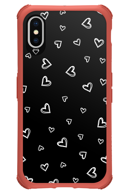 Monochrome Hearts 2.0 - Apple iPhone XS