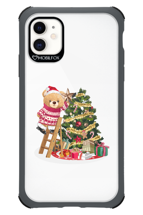 Christmas Bear (Transparent) - Apple iPhone 11