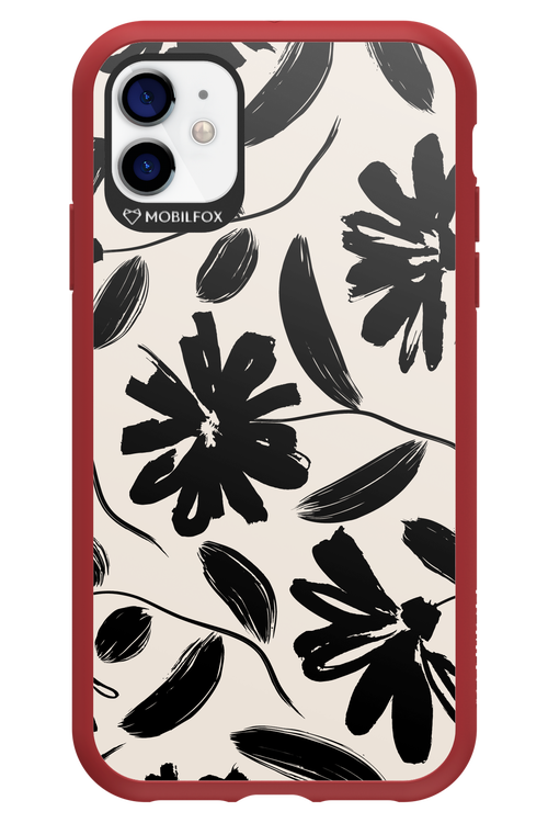 Monochrome Flowerss 2.0 - Apple iPhone 11