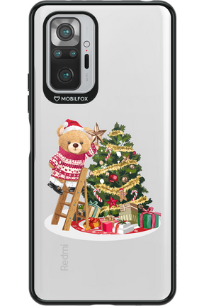 Christmas Bear (Transparent) - Xiaomi Redmi Note 10S