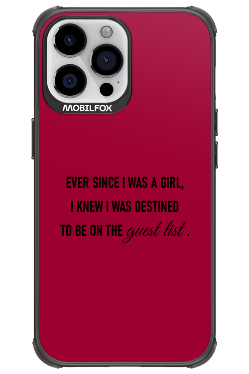 Guest List - Apple iPhone 13 Pro Max