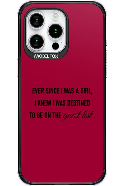 Guest List - Apple iPhone 15 Pro Max