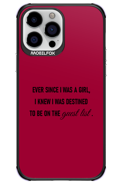 Guest List - Apple iPhone 13 Pro Max