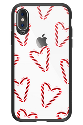 Candy Cane Hearts - Apple iPhone X