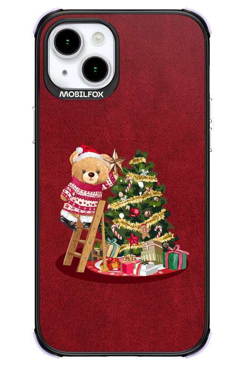 Christmas Bear (Burgundy) - Apple iPhone 15 Plus