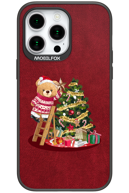 Christmas Bear (Burgundy) - Apple iPhone 15 Pro Max