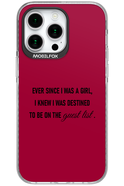 Guest List - Apple iPhone 15 Pro Max