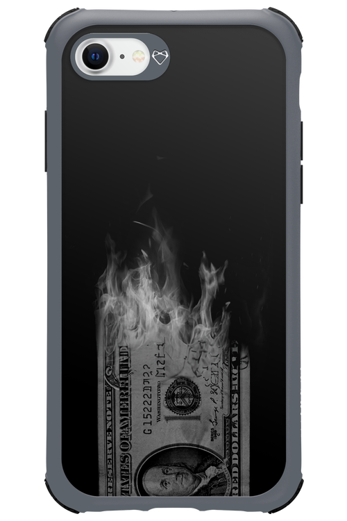 Money Burn B&W - Apple iPhone 8