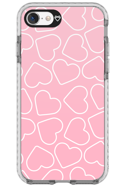 Line Heart Pink - Apple iPhone 7