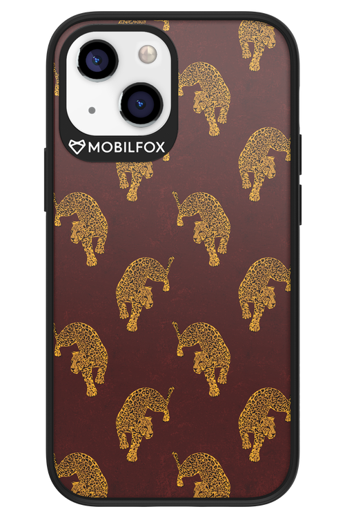 Burgundy Leopard Pattern - Apple iPhone 13 Mini