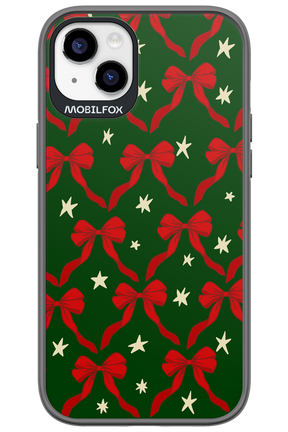 Bow & Stars (Green) - Apple iPhone 14 Plus