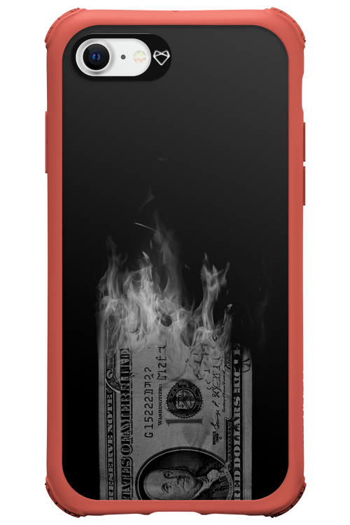 Money Burn B&W - Apple iPhone SE 2020