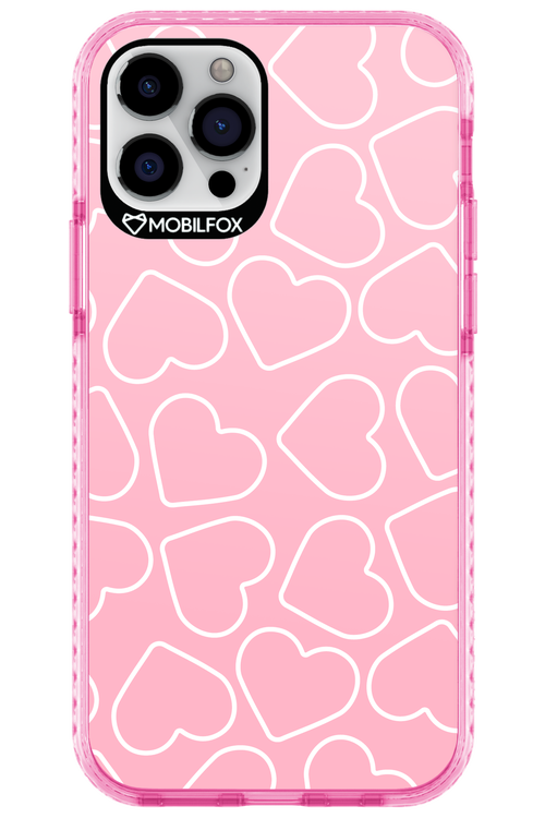 Line Heart Pink - Apple iPhone 12 Pro