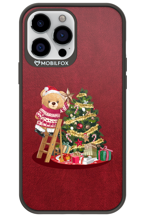 Christmas Bear (Burgundy) - Apple iPhone 13 Pro Max