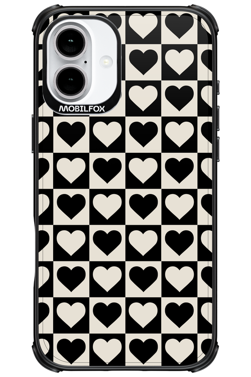 Checkered Heart - Apple iPhone 16 Plus