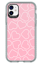 Line Heart Pink - Apple iPhone 11