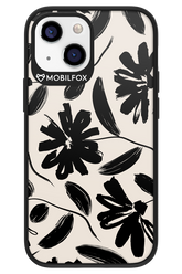 Monochrome Flowerss - Apple iPhone 13 Mini