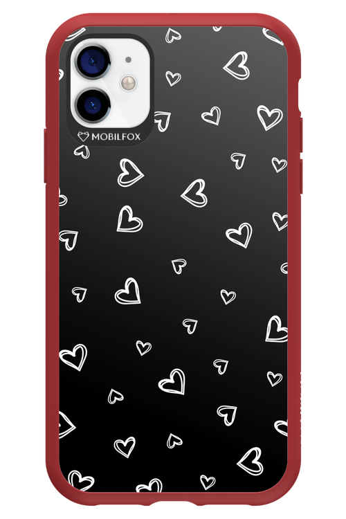 Monochrome Hearts 2.0 - Apple iPhone 11