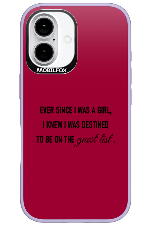 Guest List - Apple iPhone 16