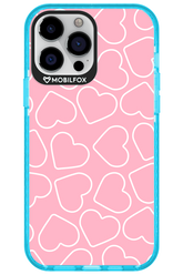 Line Heart Pink - Apple iPhone 13 Pro Max