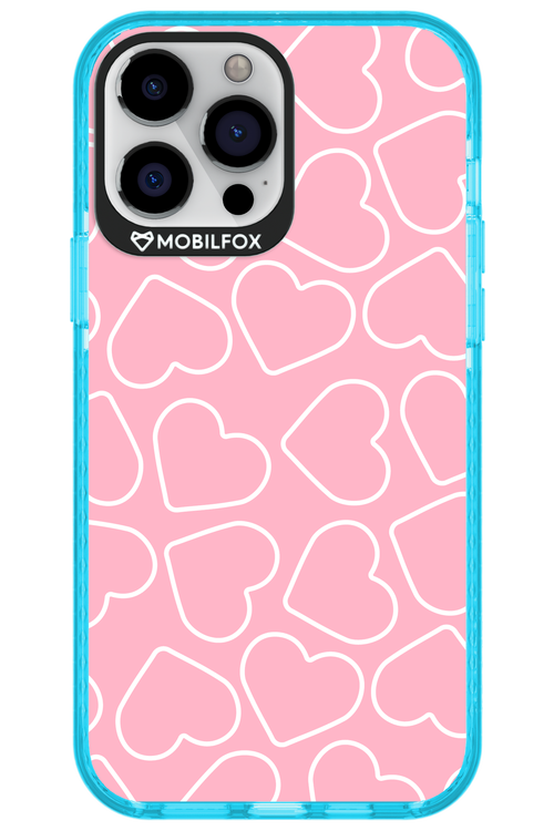 Line Heart Pink - Apple iPhone 13 Pro Max