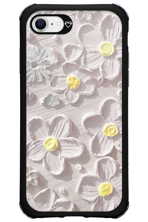 White Flowers - Apple iPhone 8