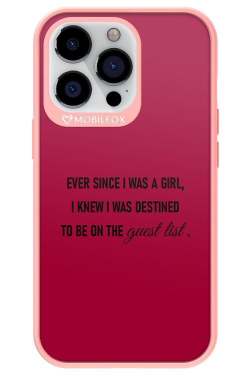 Guest List - Apple iPhone 13 Pro