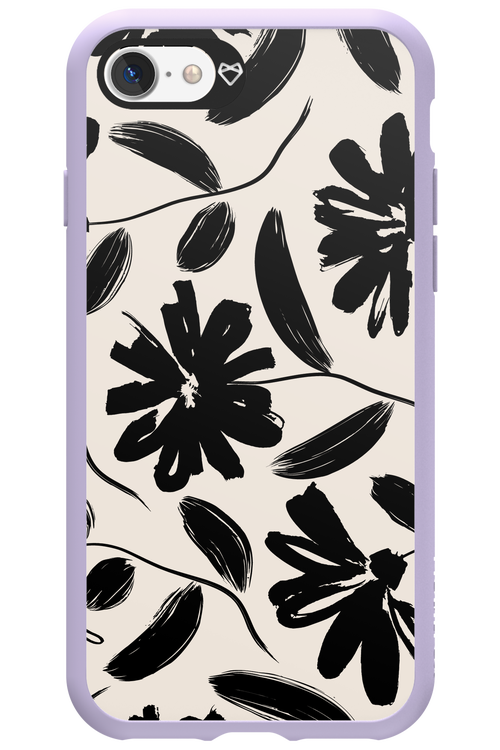 Monochrome Flowerss - Apple iPhone 7