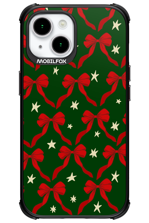 Bow & Stars (Green) - Apple iPhone 15
