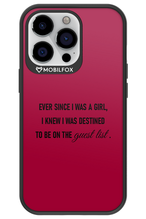 Guest List - Apple iPhone 13 Pro