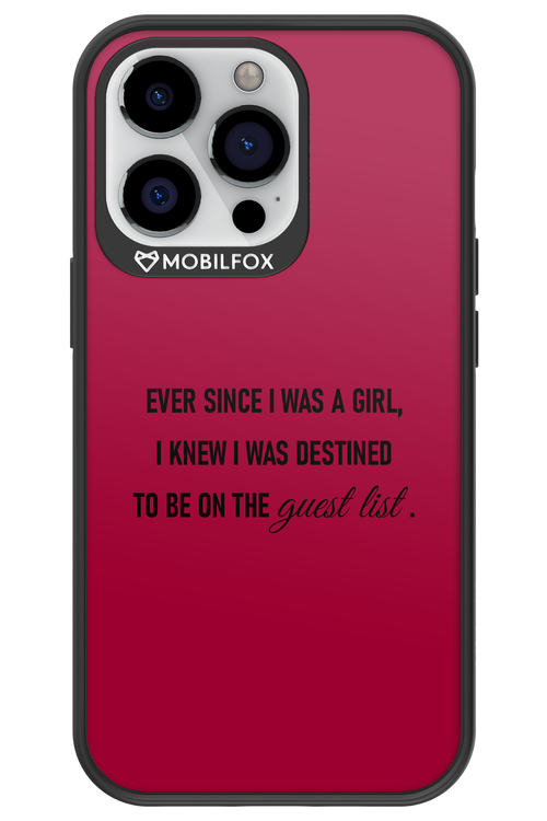 Guest List - Apple iPhone 13 Pro