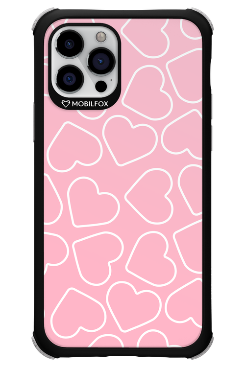 Line Heart Pink - Apple iPhone 12 Pro