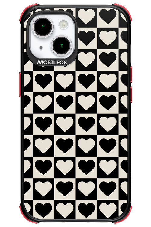 Checkered Heart - Apple iPhone 15