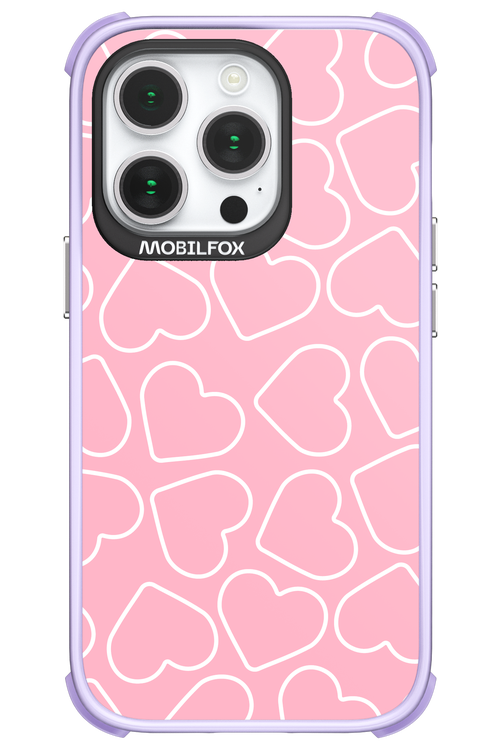 Line Heart Pink - Apple iPhone 14 Pro