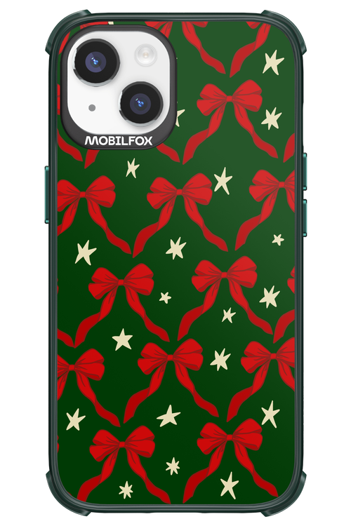 Bow & Stars (Green) - Apple iPhone 14