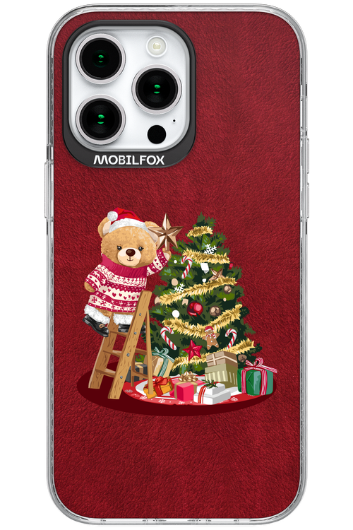 Christmas Bear (Burgundy) - Apple iPhone 15 Pro Max
