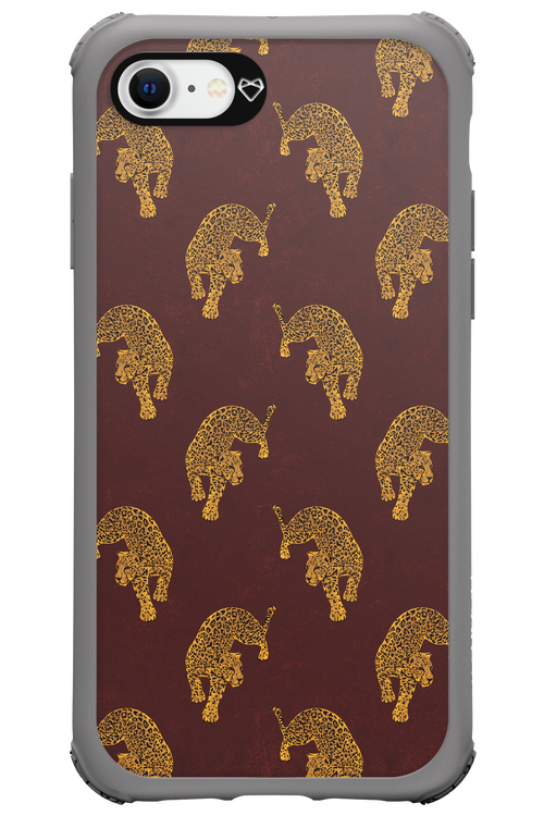 Burgundy Leopard Pattern - Apple iPhone 8