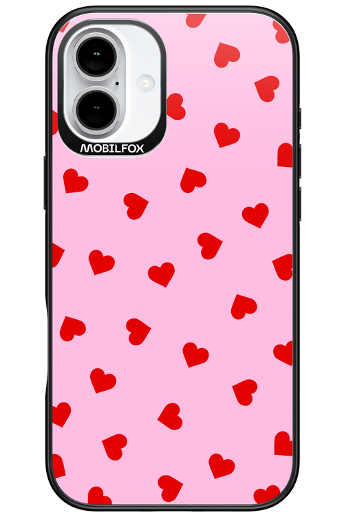 Sprinkle Heart Pink - Apple iPhone 16 Plus