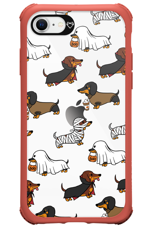 Scary Dachshund (Transparent) - Apple iPhone SE 2020