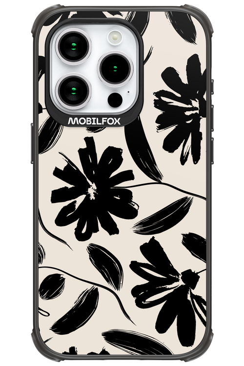 Monochrome Flowerss - Apple iPhone 15 Pro