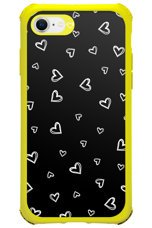 Monochrome Hearts 2.0 - Apple iPhone 7