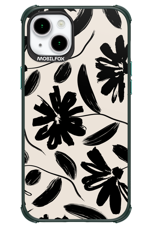 Monochrome Flowerss - Apple iPhone 15 Plus