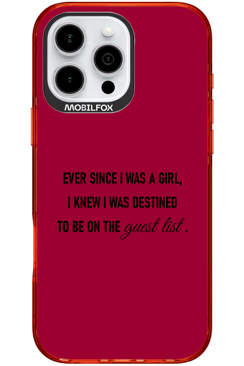 Guest List - Apple iPhone 16 Pro Max