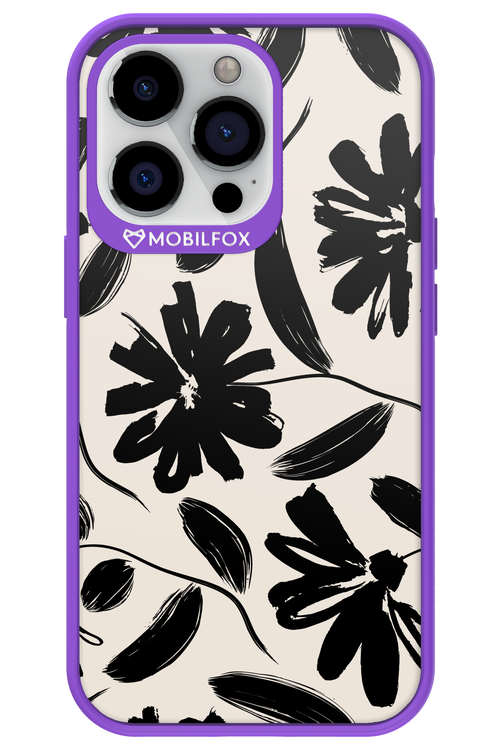 Monochrome Flowerss - Apple iPhone 13 Pro
