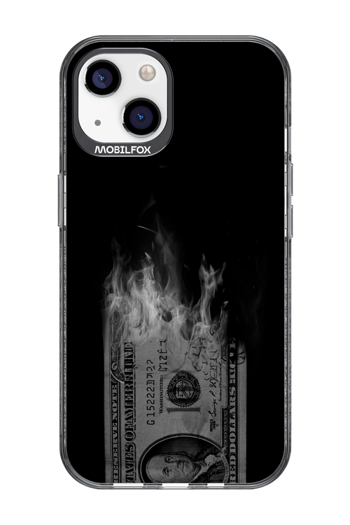 Money Burn B&W - Apple iPhone 13