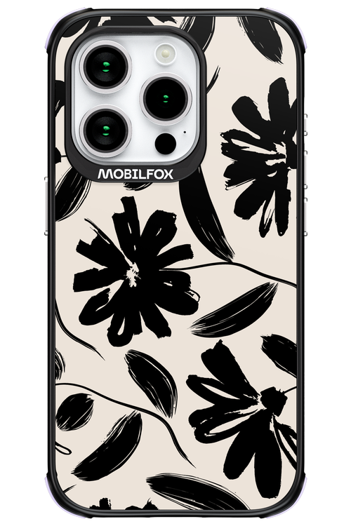 Monochrome Flowerss - Apple iPhone 15 Pro