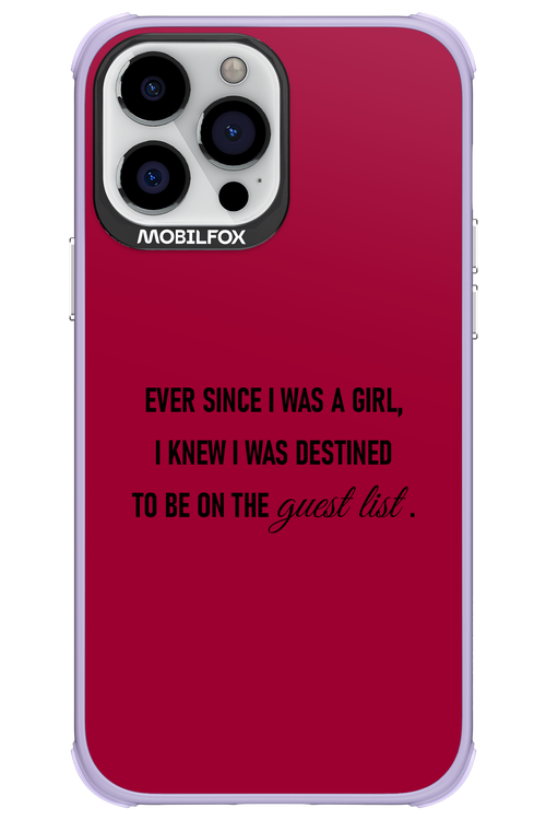 Guest List - Apple iPhone 13 Pro Max