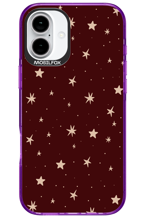 Burgundy Stars - Apple iPhone 16 Plus